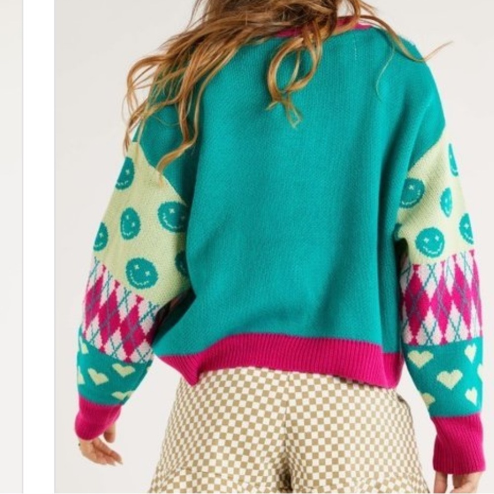 Cute Multi Print Cardigan - Picture 4 of 4